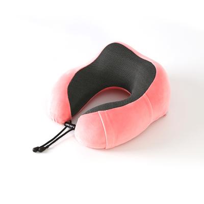 China Customized Accepted Advanced Travel Folded Logo Neck Pillow U Shape Memory Foam Neck Pillow for sale