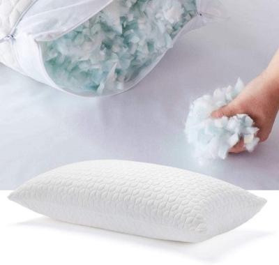 China Anti-Apnea Hotel Memory Foam Pillow Memory Foam Bed Rest Breathable Cooling Bamboo Shredded Pillow for sale