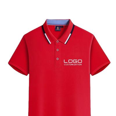 China Custom Men's Golf Sport Anti-Shrink Fitted Wholesale Polo Shirt Short Sleeve Polyester Cotton Oversized Polo Shirt for sale