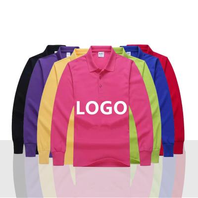 China High Quality Wholesale OEM Polyester T-shirts Men's Anti-pilling Long Sleeve Polo Golf Shirt for sale