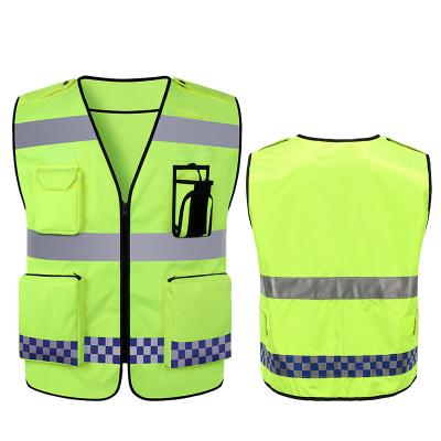 China High Quality Pockets Construction Reflector Logo Vest Safety Reflective Vest Customized Byride Works for sale