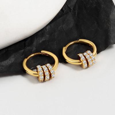 China Gold Fashion Minimalist Jewelry Small Hoop Earrings Women Lead Free Geometric Round Circle Hoop Earrings Nickel Free for sale