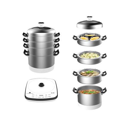 China Hotel Factory Supply Custom High Quality 316 Stainless Steel Couscous Steamer Pot Soup Pot for sale