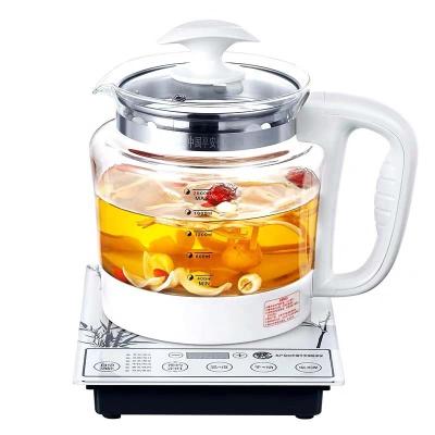 China Factory 360 degree pyrex high quality bottom rotation clear glass water electric kettle supply for sale