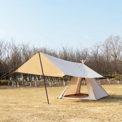 China Extended Type Outdoor Canopy 3-4 Persons Indian Family Rain Proof Tent Tmwo Cotton Travel Pyramid Outdoor Camping Tent for sale