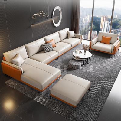 China Sofa Extendable Leather Head Lash Modern Simple Full Size Imperial Concubine Nordic Style Furniture Combination For Living Room for sale