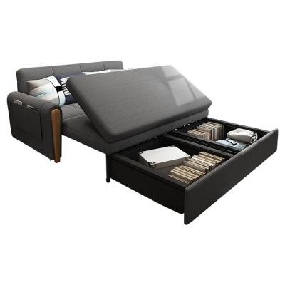 China China Factory Foshan Large Storage Foldable Modern Multifunctional Living Room Fabric 3 Seats Clearance Couch Sleep Sofa Bed for sale