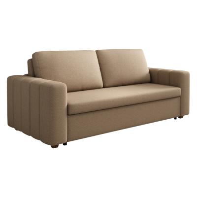 China Large Foldable Sofa Couch Most Popular Simple Armchair Metal Frame U Shape Loveseat And Sofa With Chaise Lounge In Canvas Solid Colors for sale