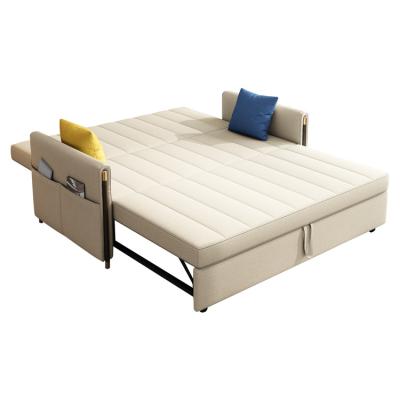 China Foldable 4 In 1 Multifunctional Home Use Modern Costomezed Map Leather Beds 1.8m Double Bed Folding King Size Bed Linkage Sofa for sale