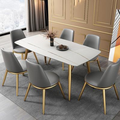 China Home Sale Furniture Dining Table Marble Solid Wood Kitchen Simple Elegant Nordic Modern Specific Convertible Hot Italy 140cm 160cm Long for sale