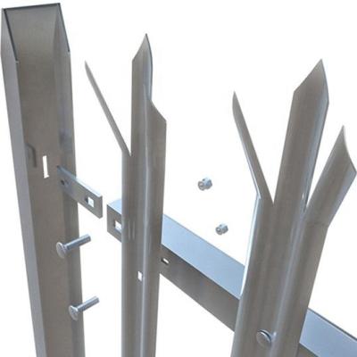 China Factory Direct Selling Easily Assembled Top Hot Dipped Galvanized Europea High Security Steel Curved Palisade Fencing For South Africa for sale