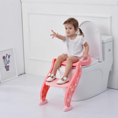 China Baby To Go Plastic Folding Portable Toilet Ladder Baby Ladder Kids Toilet Ladder Toilet Step Stool Potty Trainer for sale