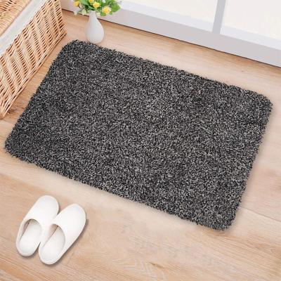 China Front Door Mat Washable Indoor Superb Absorb Mud Mat Cotton Rug for sale