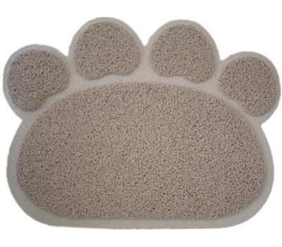 China Travel Wholesale Manufacturer PVC Paw Shape Waterproof Pet Mat for sale