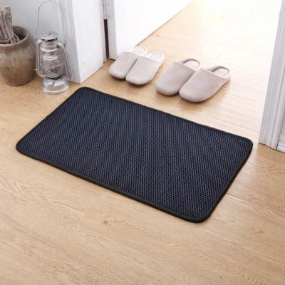 China New Design Washable Heavy Duty 100% Polyester Foot Mat Front Door Mat Door Mat Mesh Net Mat High Elastic for sale