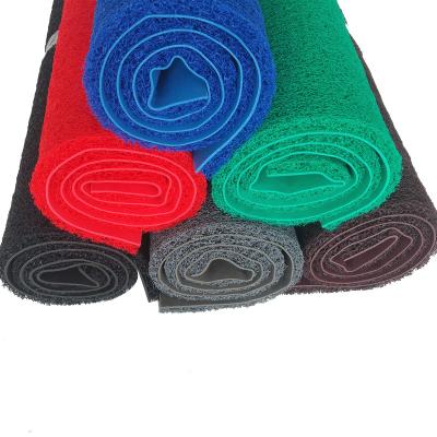 China Colorful Waterproof Modern PVC Cover CLASSIC Custom Logo Printed Door Mat Rubber Foam Backed Embossed Mat Rolls for sale