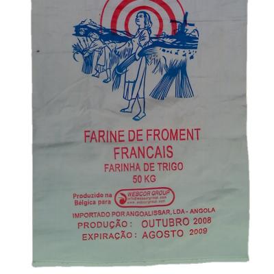 China HDPE Plastic OEM Rice Packing Bag Customized Logo Surface Packing Recyclable for sale