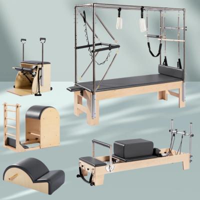 China 2021 China Hot Sale High Density Safe Reformer High Quality Fitness Barrel Ladder Wooden Bucket Pilates for sale