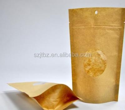 China Security pantone color printing kraft paper bag kraft paper bag manufacturer in malaysia kraft paper bag with window and zipper for sale