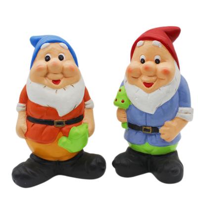 China Garden Deocration Wholesales Custom Cute Gnome Set Dolls Seven Dwarfs Glazed Ornament For Garden Decoration for sale