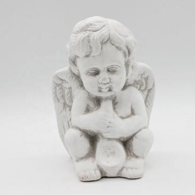 China Europe Garden Supplies Angel Child Ceramic Statue Ornament Decoration Accessories Home Indoor Tabletop Figurine for sale