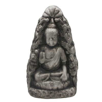 China China Custom Handmade Craft Supplies Ceramic Caves Buddha Ornament Statues Silver For Decoration for sale