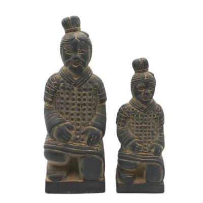 China China Garden Supplies Custom Handmade Craft Supplies Terracotta Ceramic Warriors Ornament Statues For Decoration for sale