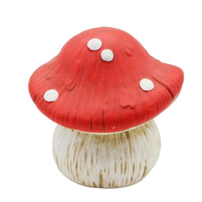 China Custom Cute Red Garden Deocration Garden Supplies Wholesales Mushroom Statue Ornament Large For Garden Decoration for sale