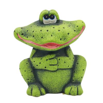 China Garden Deocration Factory Wholesale Cute Animal Frog Ceramic Garden Ornament Outdoor Decoration for sale