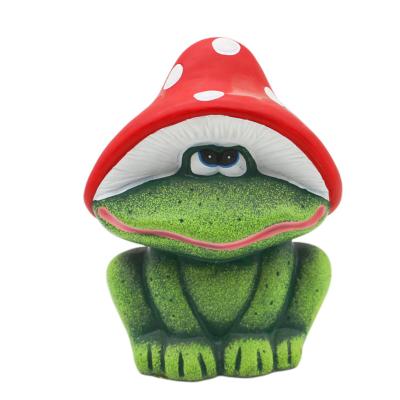 China Garden Deocration Factory Wholesale Outdoor Lovely Ceramic Cute Animal Frog Garden Ornament Decoration for sale