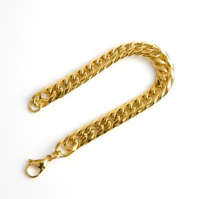 China New Hiphop Style Gold Plated Bracelet Custom Gold Filled Personalized Charm Bracelet Gold for sale