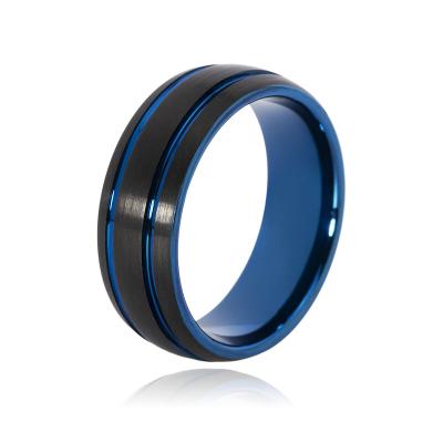 China Simple Design Comfort Fit Tungsten Ring 8Mm Mens Jewelry Punk High Quality Rings for sale