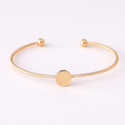 China Hiphop Wholesale Personalized Adjustable Bracelet Women Jewelry Custom Copper Bangles for sale