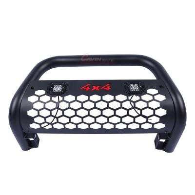 China Front Grill Guard With Fender Black Metal Steel 4x4 Front Bumpers for sale