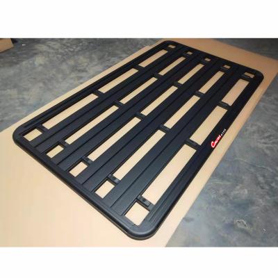 China Universal Car Accessories Customized Black Flat Aluminum Cross Bar Roof Rack For Jeep Gladiator for sale