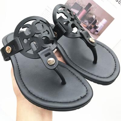 China New Style Anti-slippery Women Beach Latest Slippers Lady Summer Shoes Fashion PU Ladies Flip Flop Leather Shoes For Girl for sale