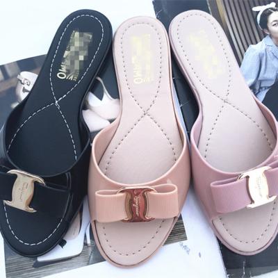 China 2022 new style flip flops shoes china pvc fish mouth jelly crystal women shoes pvc slip on wholesale anti-skid fashion anti-skidshoes for sale