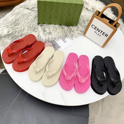 China Wholesale Guangdong Jelly Slippers Flat Bottom 2022 Feet Clip Women's Anti-Slippery Thick EVA G Bottom Fishbone Shoes for Women and Ladies for sale