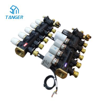 China 11 Port 6 Port 4 Port 5 Zone Underfloor Heating Manifolds Pump Mixing Valve Unit for sale