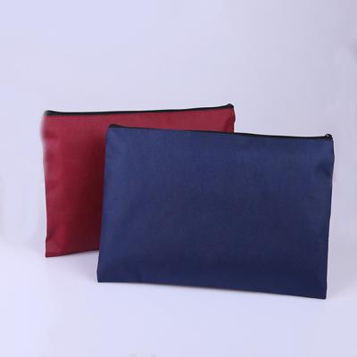 China Custom Cheap Nonwoven Material Zipper Zipper Tote Pouch For Promotional for sale