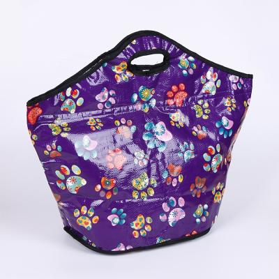 China New Style PP Woven Material Cooler Bag Insulated Special Punch Recyclable Aluminum Nonwoven Thermal Bag for sale