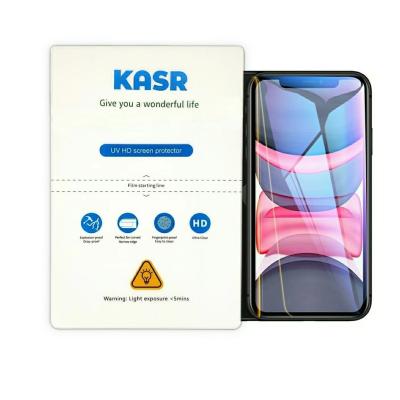 China KASR Mobile Phone UV Screen Film HD Screen Protector UV Softening Glass Protector Cutting Materials for sale