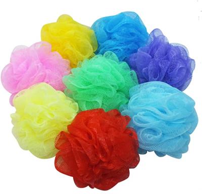 China All Mesh Pouf New Design Sponge Red , Light Green , Color Ball Shape Natural Simple Yellow for sale