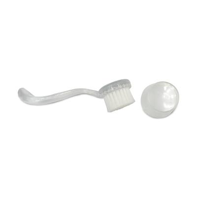 China Wholesale Custom Transparent Brush Handle Shape NAIL Spoon Brush Plastic Nail Care Tool for sale