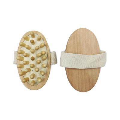 China Sustainable Wholesale Bath Brush All Season Wooden Massage Brush Custom Body Care Product for sale