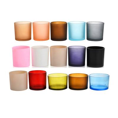 China Home Decoration Candle Jar Candle Frosted Glass Cup With High-Grade Wood Bamboo Cover Can Be Customized for sale