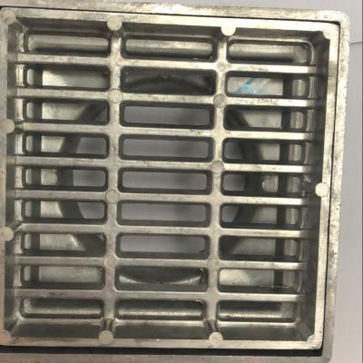 China Semi Finished 20cm Manhole  Aluminum Drain Cover Round To Square for sale