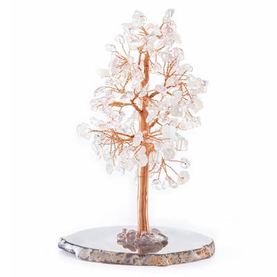 China Europe Feng Shui Fortune Money White Crystal Gem Trees Home Office Decoration for sale