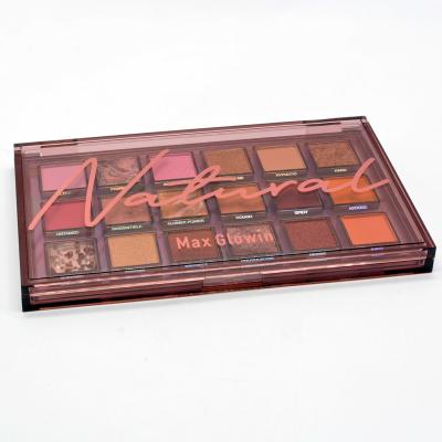 China Amazon Logo 18 Color Professional Custom Glazed Eyeshadow Palette Natural Hot Selling Set for sale