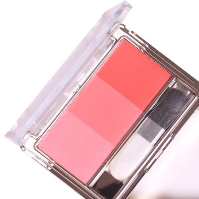 China Good sunscreen design factory price 3 colors blush and highlight palette private label blush palette for sale